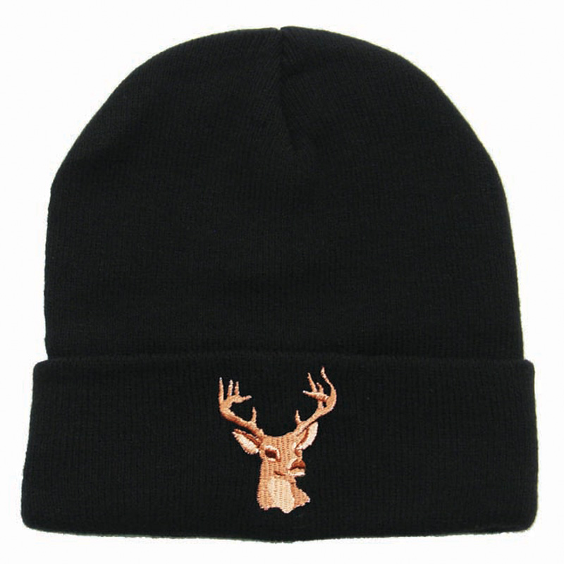 Backwoods Thinsulate black knit hunting touques with deer logo