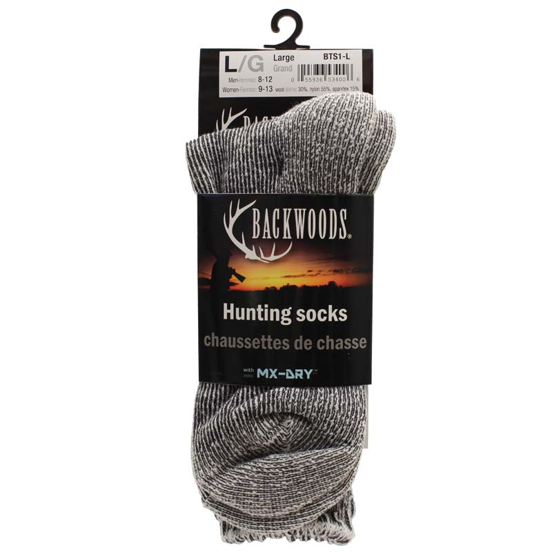 Backwoods gray wool hunting socks