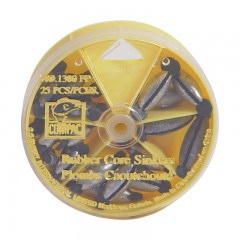 Fishing tackle sinkers rubber core frypan
