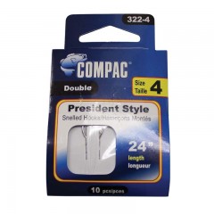 President style double snelled hooks extra long
