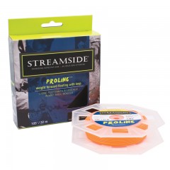Fishing fly line weight forward floating taper loop orange